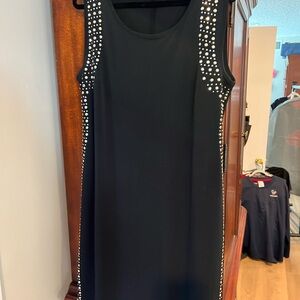 Belldini Black Mini Dress with Studded Accents. Nice fitting. Simple and elegant